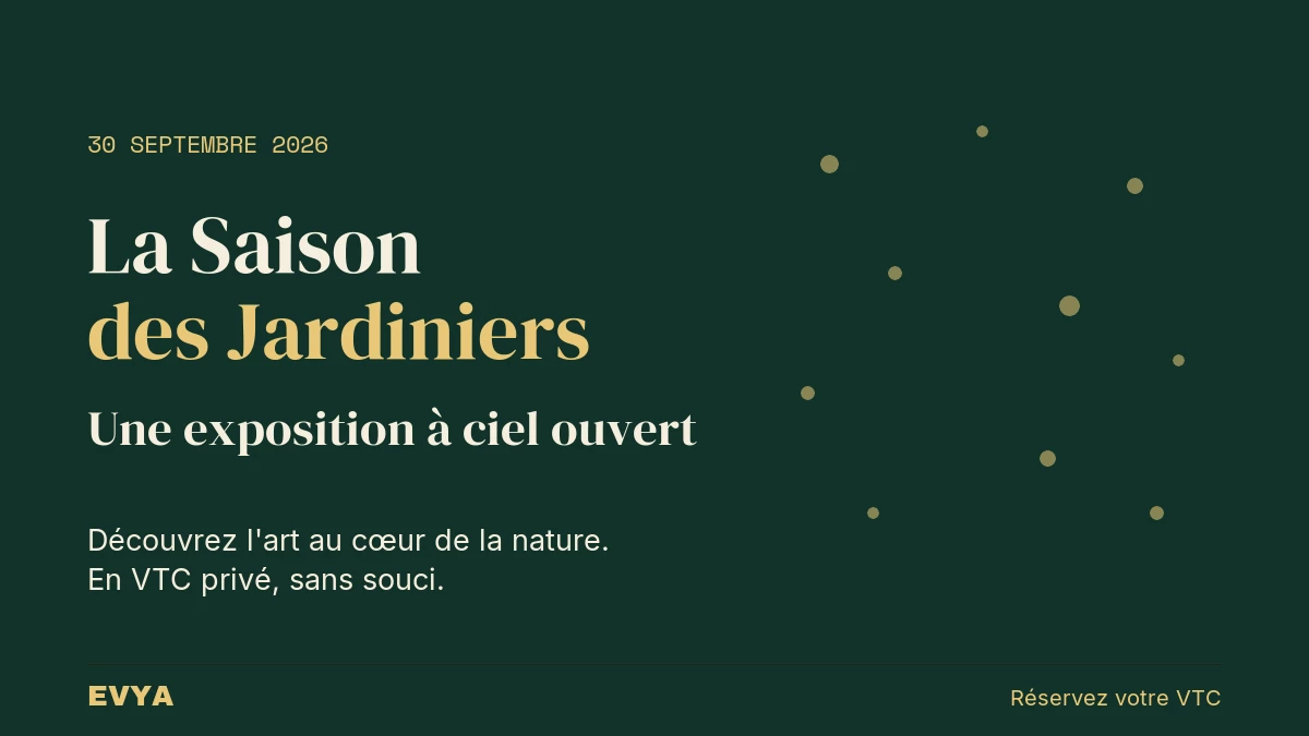 Affiche événement La Saison des Jardiniers au Parc de la Pépinière Nancy 30 septembre 2026 - VTC EVYA