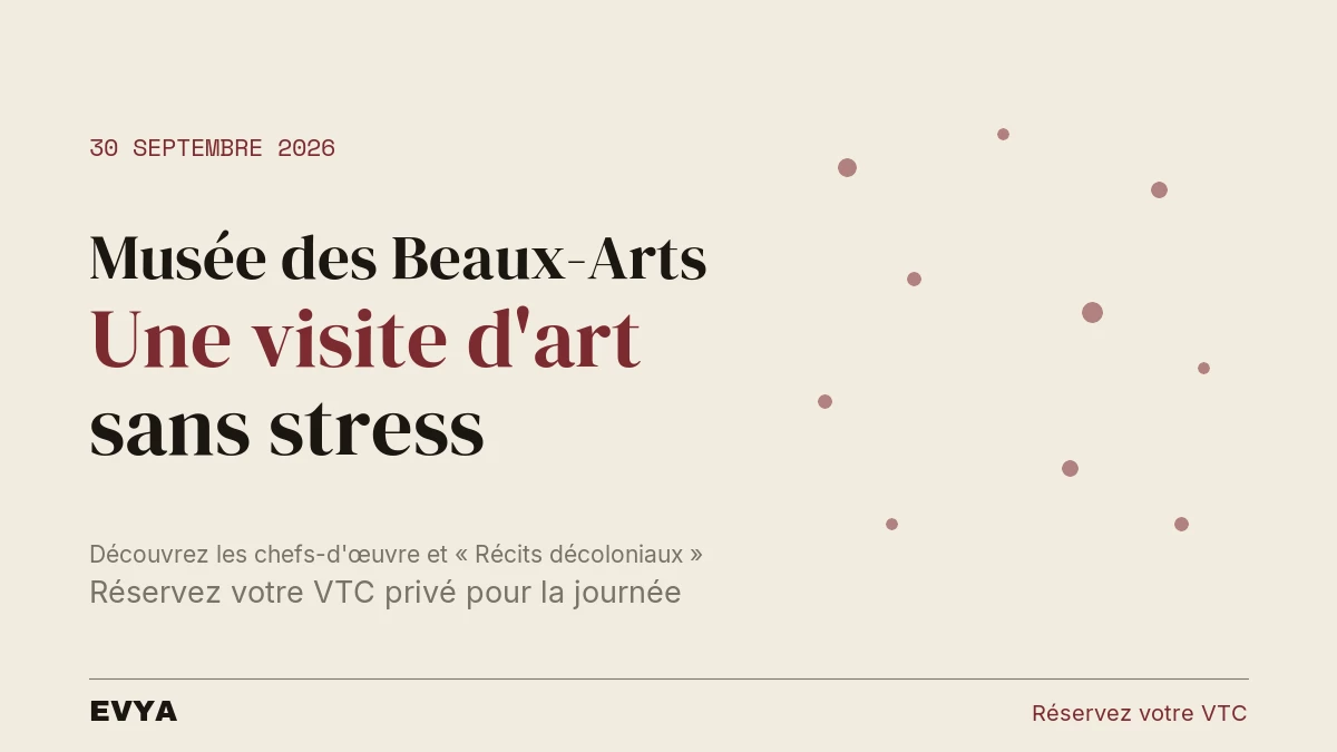 Affiche événement Musée des Beaux-Arts Nancy 30 septembre 2026 - VTC privé EVYA Place Stanislas
