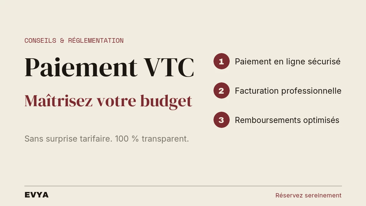 Guide paiement et facturation VTC Nancy : maîtrisez votre budget professionnel avec EVYA