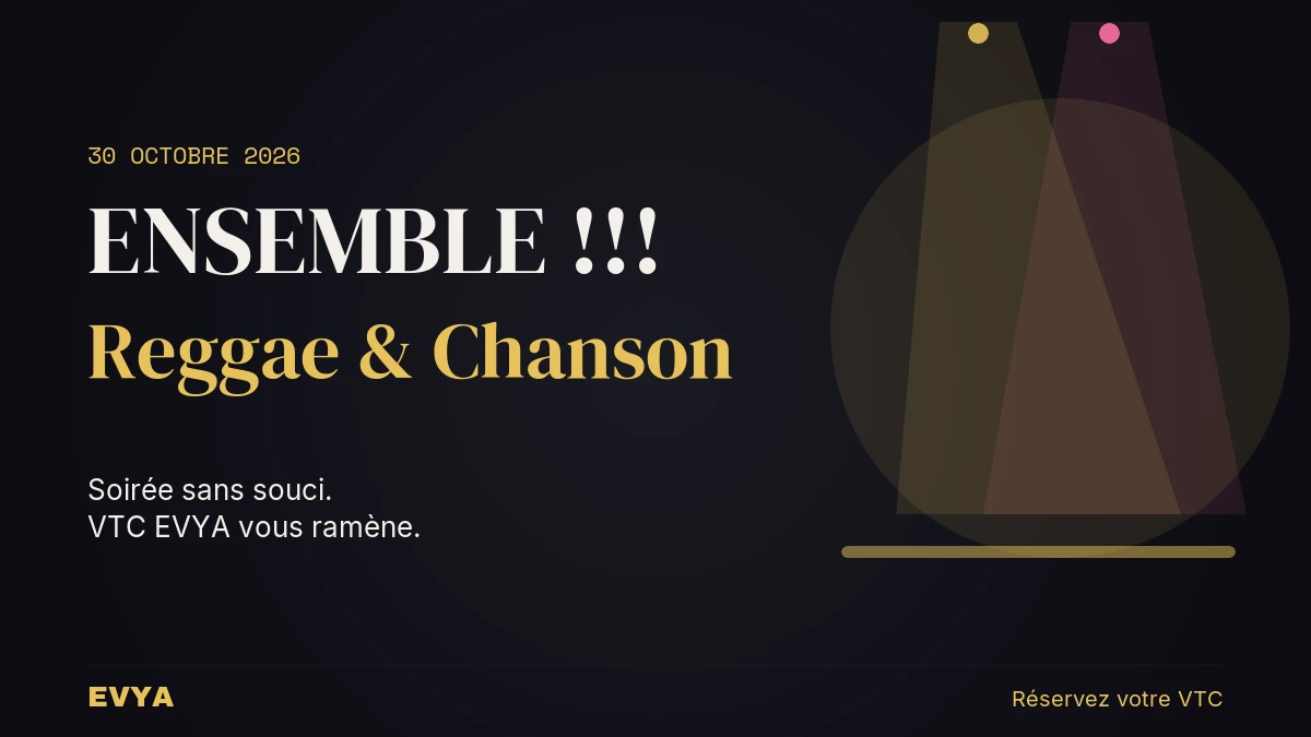 Affiche concert Ensemble reggae chanson 30 oct L'Autre Canal Nancy - Réservez VTC EVYA