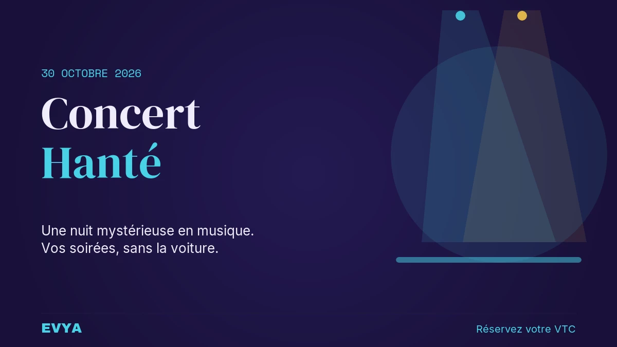 Affiche du Concert Hanté à l'Opéra de Nancy le 30 octobre. Réservez votre VTC EVYA pour cette sortie mystérieuse sans stress.