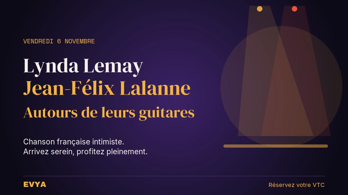 Affiche concert Lynda Lemay Jean-Félix Lalanne Salle Poirel Nancy 6 novembre - VTC EVYA